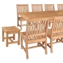 set 182 -- 39 x 78-118 inch rectangular extension table with rialto backless chairs (ch-0130) & avalon side chairs (ch-0104)